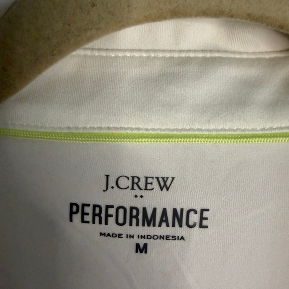 J.Crew NWT Performance White Short Sleeve Polo Shirt Men’s Medium - Picture 3 of 4